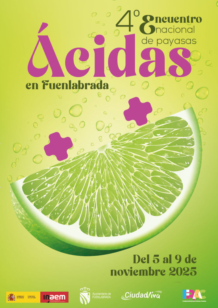 cartel del IV encuentro de payasas de Fuenlabrada Ácidas